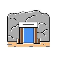 illustration vectorielle de l'icône de couleur d'entrée de la mine vecteur