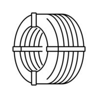 renforcement dans l'illustration vectorielle de l'icône de la ligne de fondation vecteur