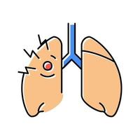 illustration vectorielle de l'asthme des enfants icône couleur vecteur