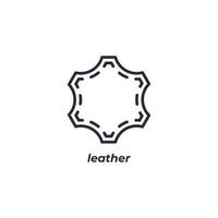 le symbole de cuir de signe de vecteur est isolé sur un fond blanc. couleur de l'icône modifiable.