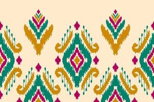 modèle sans couture ikat ethnique en tribal. style américain, mexicain. impression d'ornement géométrique aztèque. vecteur