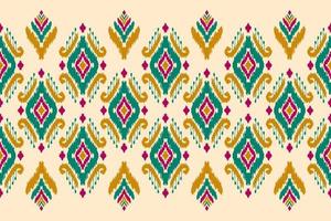 modèle sans couture ikat ethnique en tribal. style américain, mexicain. impression d'ornement géométrique aztèque. vecteur
