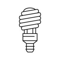 illustration vectorielle d'icône de ligne d'ampoule fluorescente vecteur