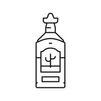 tequila boisson alcoolisée ligne icône illustration vectorielle vecteur