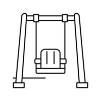 balançoire maternelle ligne icône illustration vectorielle vecteur