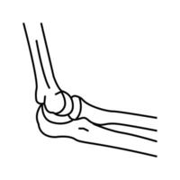 illustration vectorielle de l'icône de la ligne osseuse du coude vecteur