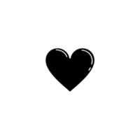 en forme de coeur. symbole d'icône d'amour pour le pictogramme, l'illustration d'art, les applications, le site Web, la Saint-Valentin, le logo ou l'élément de conception graphique. illustration vectorielle vecteur