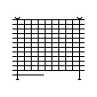 illustration vectorielle de l'icône de la ligne de clôture de barrière vecteur