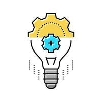 innovation ampoule couleur icône illustration vectorielle vecteur