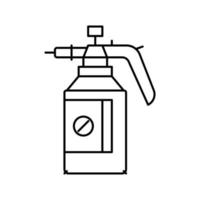 illustration vectorielle d'icône de ligne de jardinage de traitement chimique vecteur