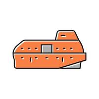 canot de sauvetage bateau couleur icône illustration vectorielle vecteur