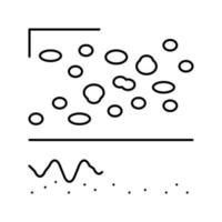 illustration vectorielle de l'icône de la ligne de la peau des taches de rousseur vecteur