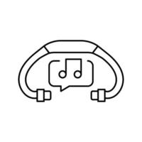 Icône de ligne de casque de musique signe d'illustration vectorielle vecteur