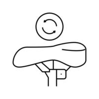 illustration vectorielle de l'icône de la ligne de réglage du siège de vélo vecteur
