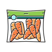 paquet carotte couleur icône illustration vectorielle vecteur