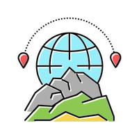 tourisme de montagne couleur icône illustration vectorielle vecteur