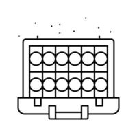 cas d'argent de l'icône de la ligne de jeu vidéo mafia illustration vectorielle vecteur