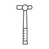 Illustration vectorielle de l'icône de la ligne de l'outil de marteau à bille vecteur