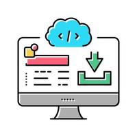 plate-forme logiciel couleur icône illustration vectorielle vecteur