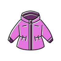 veste utilitaire fille bébé tissu couleur icône illustration vectorielle vecteur