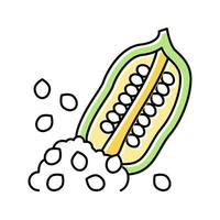 illustration vectorielle d'icône de couleur de noix de sésame vecteur