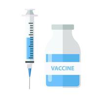 médicament vaccinal. seringue d'injection de virus corona. lutter contre le coronavirus. vecteur