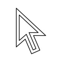 curseur flèche ligne icône illustration vectorielle vecteur