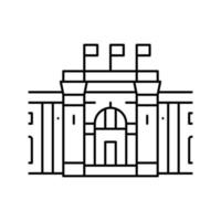 illustration vectorielle de l'icône de la ligne du musée du Caire vecteur