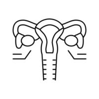 ovaires endocrinologie ligne icône illustration vectorielle vecteur