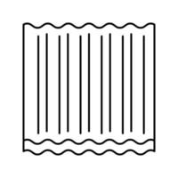 illustration vectorielle de l'icône de la ligne d'amiante ondulé du panneau vecteur