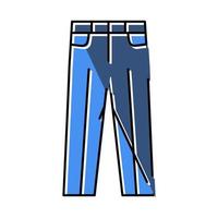 pantalon jambe droite vêtements couleur icône illustration vectorielle vecteur