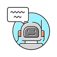 chatbot robot couleur icône illustration vectorielle vecteur