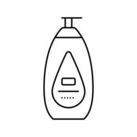 illustration vectorielle de l'icône de la ligne cosmétique de la lotion pour bébé vecteur