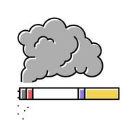 illustration vectorielle d'icône de couleur de fumée de tabac vecteur