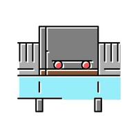 illustration vectorielle de l'icône de couleur du système de manutention en vrac vecteur