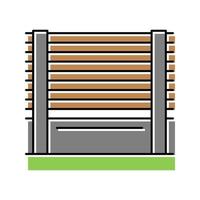 jardin clôture couleur icône illustration vectorielle vecteur