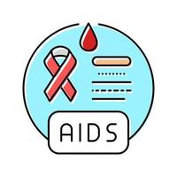 illustration vectorielle de l'icône de couleur médicale de la santé du sida vecteur