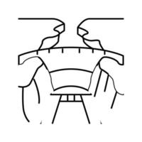 illustration vectorielle de l'icône de la ligne du barrage hoover vecteur