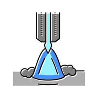 illustration vectorielle d'icône de couleur de soudage bout à bout vecteur