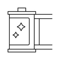 illustration vectorielle de l'icône de la ligne de rouleau de caméra photo vecteur