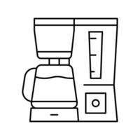 illustration vectorielle de l'icône de la ligne de la machine à café domestique vecteur