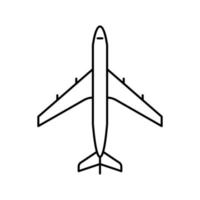 illustration vectorielle de l'icône de la ligne de transport aérien avion vecteur
