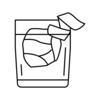 verre à cocktail negroni boisson ligne icône illustration vectorielle vecteur