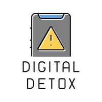 illustration vectorielle d'icône de couleur de désintoxication numérique vecteur