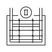 illustration vectorielle de l'icône de la ligne de renfort secondaire vecteur