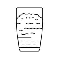 illustration vectorielle d'icône de ligne de café latte vecteur