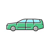 wagon voiture couleur icône illustration vectorielle vecteur