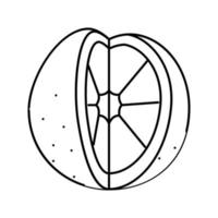 illustration vectorielle d'icône de ligne de coupe orange vecteur