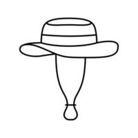 boonie hat cap ligne icône illustration vectorielle vecteur