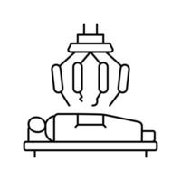 illustration vectorielle de l'icône de la ligne de chirurgie robotique vecteur